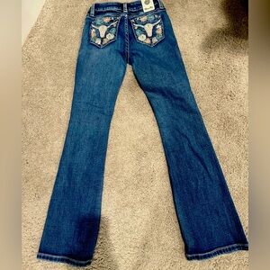 Youth size 14 Miss Me embroidered jeans, bootcut